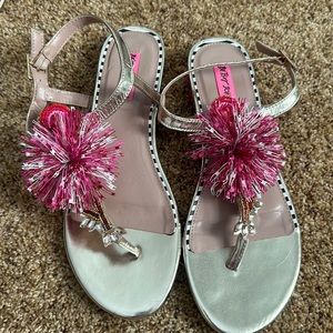 Betsy Johnson flamingo sandals